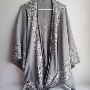 Silver and Gray Oversized Wrap